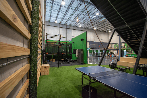 ShipMonk's gym and gaming areas in the Fort Lauderdale headquarters.