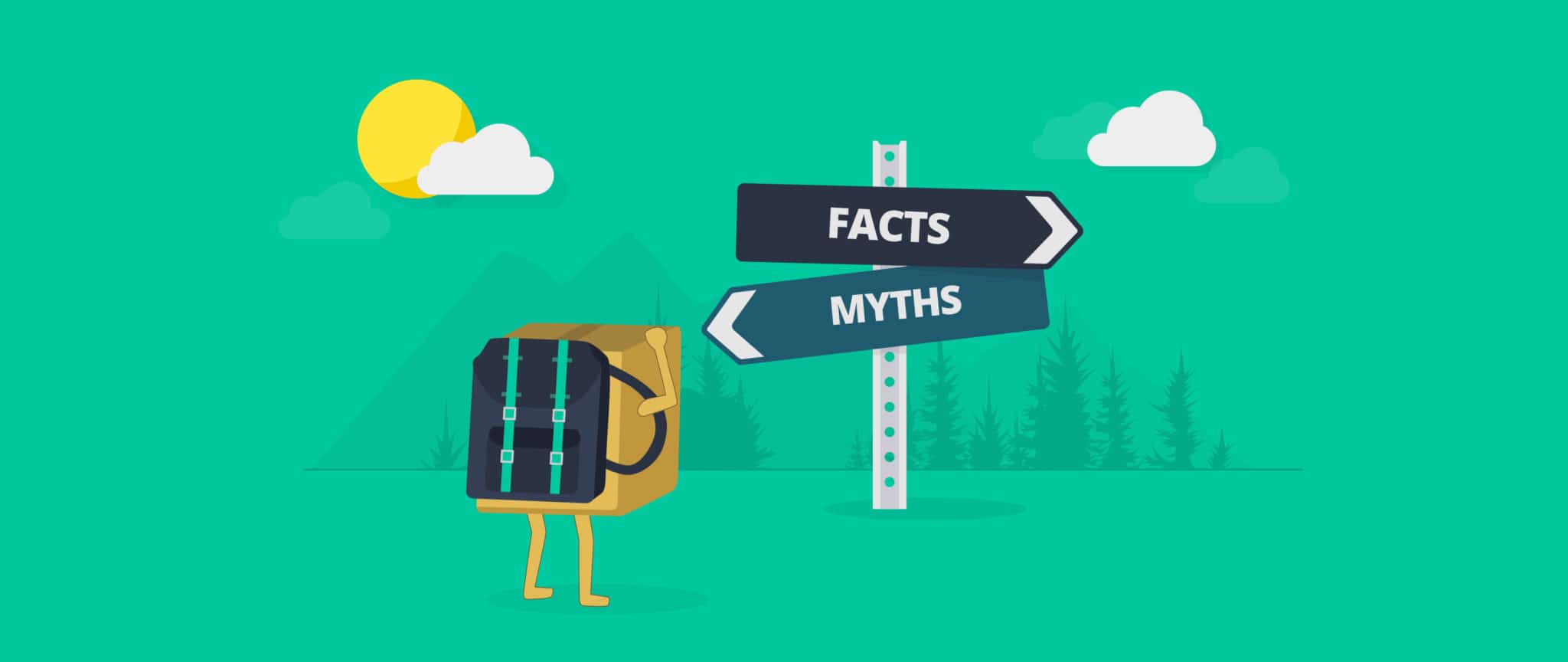 A backpacking box decides whether to follow the path of facts or the path of myths.