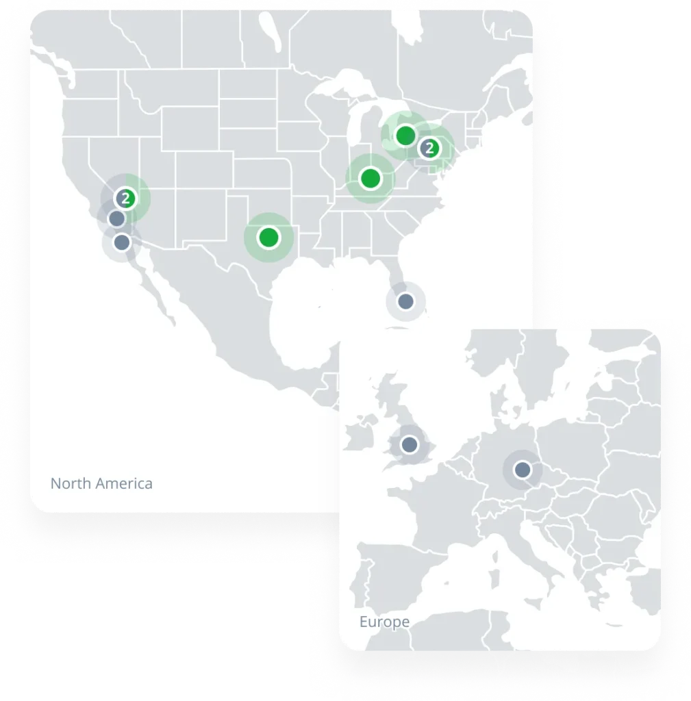 Imagine a thoughtfully crafted map highlighting essential cities across North America and Europe—each marked with cheerful green and blue circles. These points, spanning the US, Mexico, Germany, Switzerland, and the Netherlands, represent key Duty-Free Storage hubs. It’s not just a practical visualization; its an invitation to connect your business globally with ease and confidence. That’s the ShipMonk.com way: making logistics feel as approachable as an old friend—and as organized as your favorite holiday table setting. via ShipMonk.com
