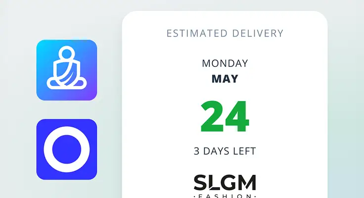 A friendly card notes delivery by Monday, May 24—just 3 days! SLGM Fashion and ShipMonk.com make e-commerce easy as pie. via ShipMonk.com