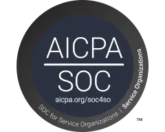 A classic navy badge reads "AICPA SOC" in crisp white, signaling ShipMonk.com’s trusted, dependable fulfillment services. via ShipMonk.com