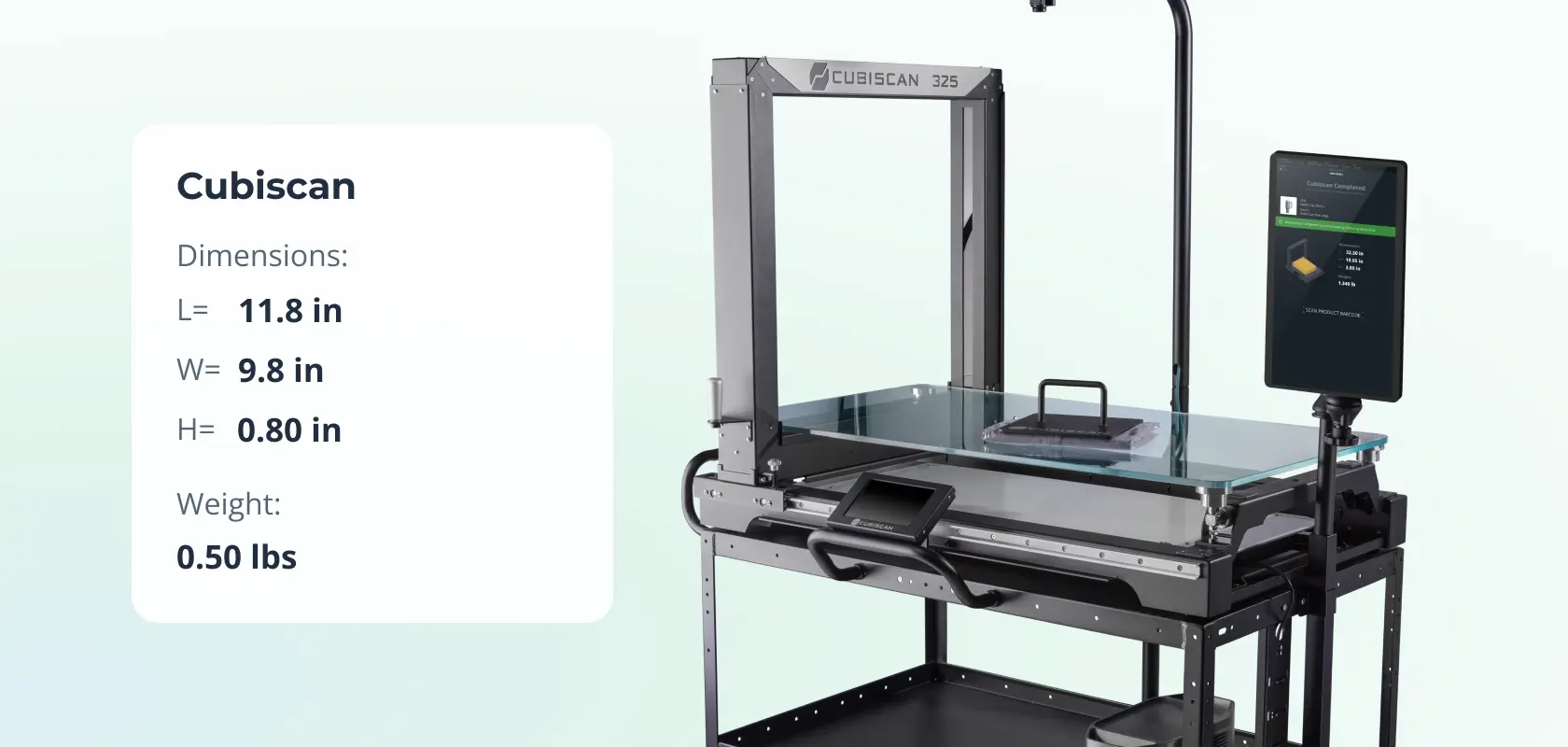 Meet the Cubiscan 325—precision crafted for ShipMonk.com. See its display, ample scan area, & handy size on the label. via ShipMonk.com