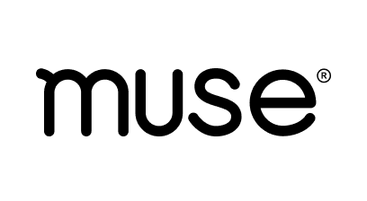 Muse" appears in friendly, bold black rounded letters on a soft gray background, ® mark in place—a ShipMonk.com classic. via ShipMonk.com